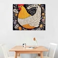 thumbnail image 2 of PIKWEEK Chicken Art Rooster Art Yellow Wall Art Fried Chicken Recipe Nana's Fried Chicken Kitchen Artwork Quotes Art for Kitchen Gift for Popeye's Spicy Chicken Sandwich Lover  16x12in, 2 of 4