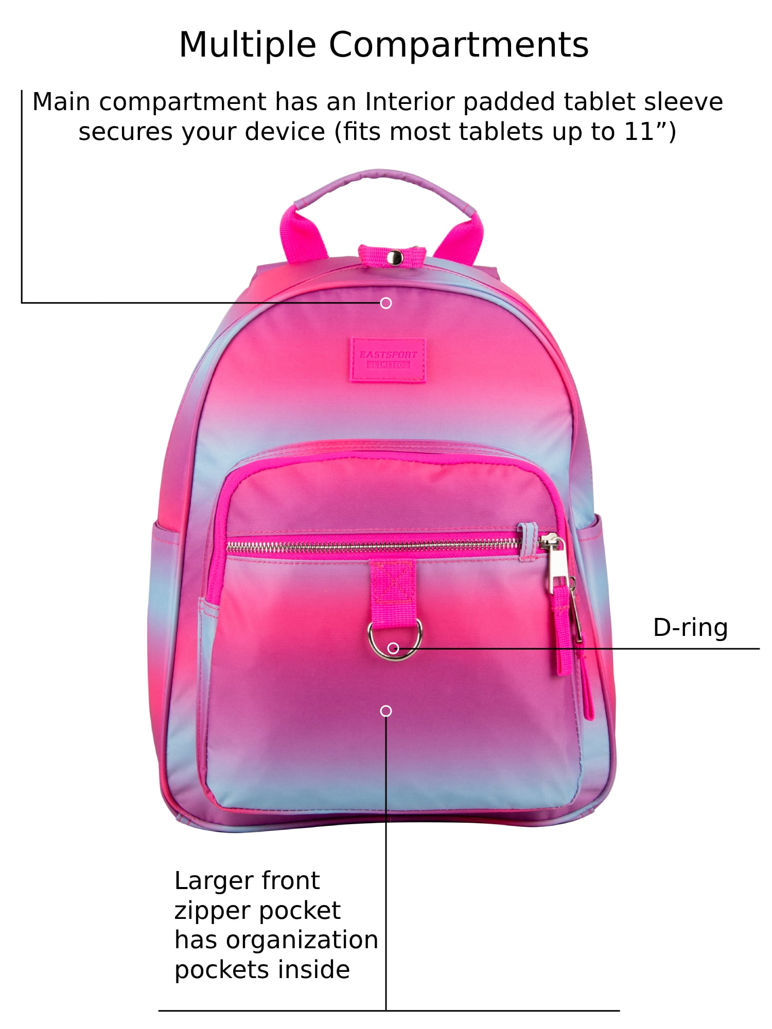 Eastsport Lauren Mini Backpack, Gradient