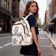 thumbnail image 6 of Pzuqiu Horse Cowgirl Kids Backpack 17 Inch Large Capacity Book Bags Portable Laptop School Bag with Side Pockets Backpack for Girls Ages 8-10 Comfortable Travel Ruckpack, 6 of 7