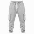 thumbnail image 6 of COSFO Work Cargo Pants for Men Stretch Pockets Sweatpants Relaxed Fit Drawstring Jogger Solid Pants for Men, 6 of 8