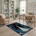 thumbnail image 2 of ODIKA 4'x6' Washable Area Rug Halloween Eerie Horror Spooky Candelabra Gothic Vine Border Haunted for Dorm Room, Small Living Stain Resistant Low Profile, Easy Care, 2 of 7