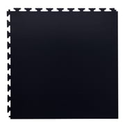 FlooringInc Nitro Flex Protective Garage Flooring Tiles, 20.5x20.5, 8 Tiles, 23.36 Sqft, Smooth Pattern, Black