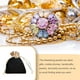 thumbnail image 2 of Minnieouse Bolsa de joyería Bolsas de cordón Collar Pendientes Anillos Empaquetado Regalos de fiesta Bolsas dibujables sólidas Negro-5 * 7 . Type3 NO3, 2 of 6