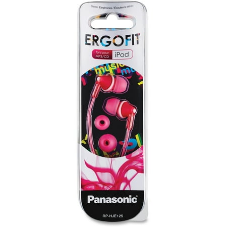 Panasonic, PANRPHJE125P, ErgoFit In-ear Earbud Headphones, 1, (Little Pink Best Buds)