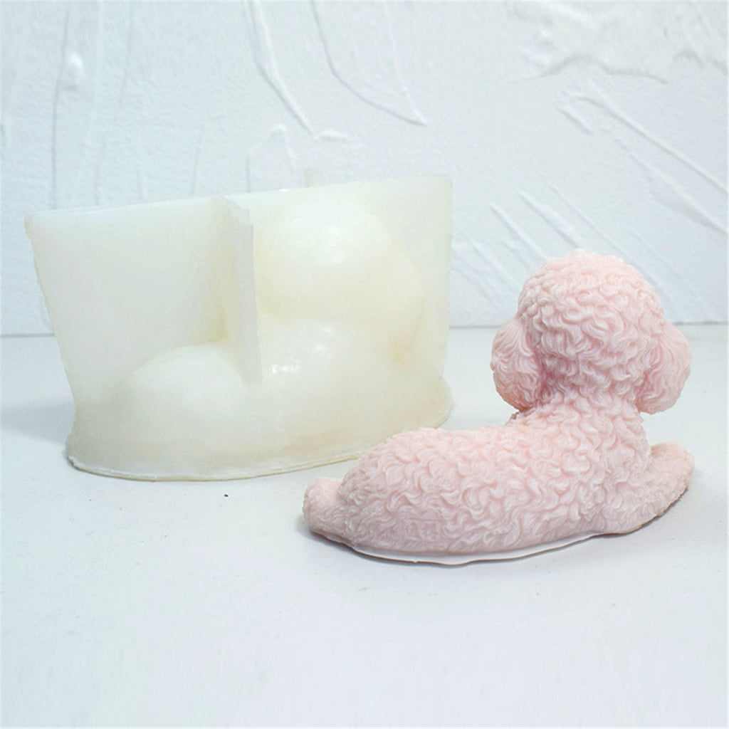 3D Dog Candle Mold Scented Candle Silicone Mould Resin Molds DIY Keychains Mold Chocolate Cake Mold Decors