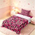 thumbnail image 5 of Homewish Cartoon Mushrooms Twin Sheets For Girls,Fungus Plant Bedding,Hot Pink,3-Piece,1 Flat Sheet,1 Fitted Sheet and 1 Pillowcase, 5 of 6