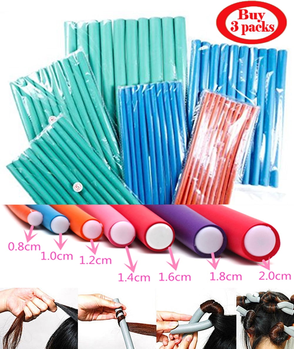 Professional Flexi Rods for Hair,Hair Roller Curler set, 9 inch in