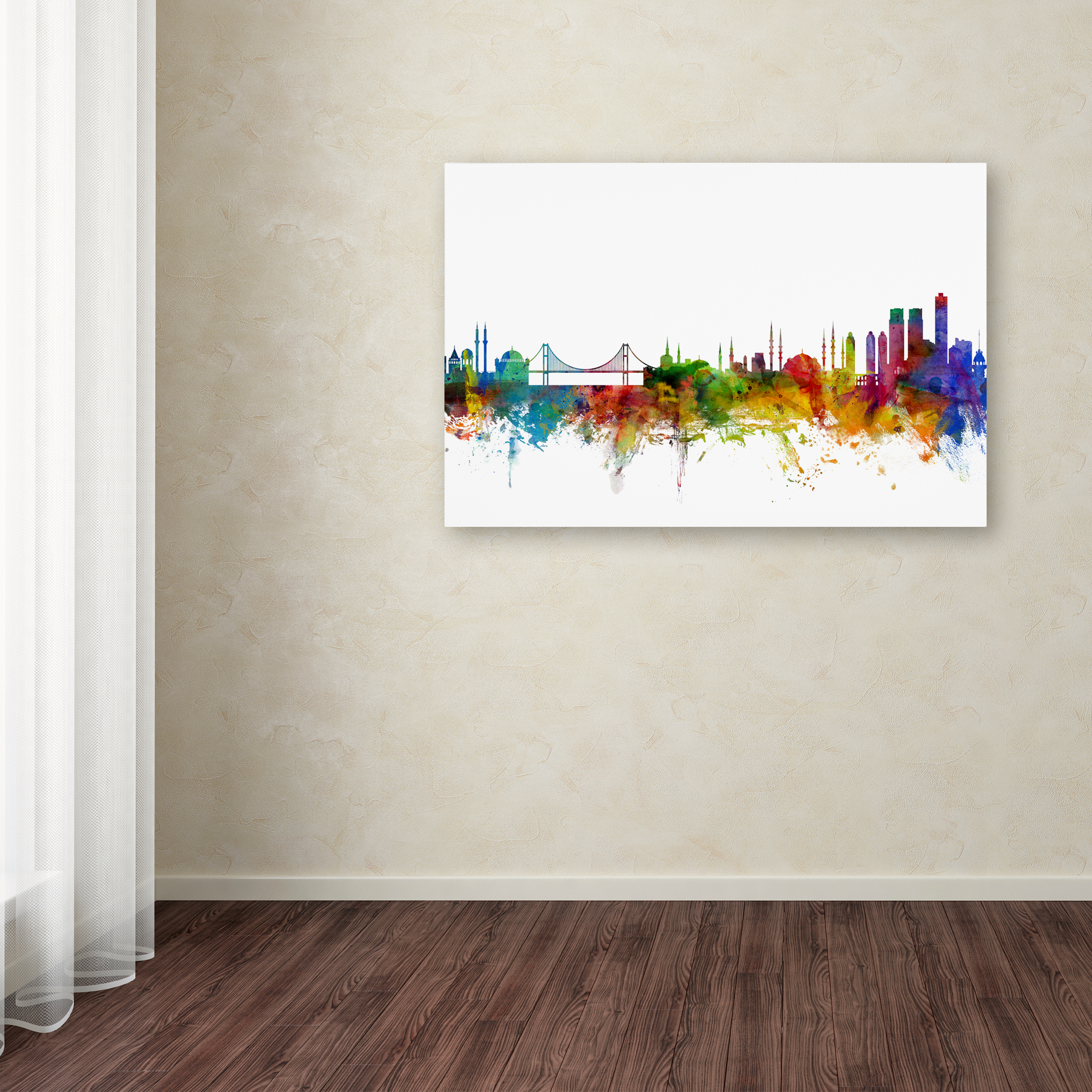 Michael Tompsett 'Istanbul Turkey Skyline II' Canvas Art