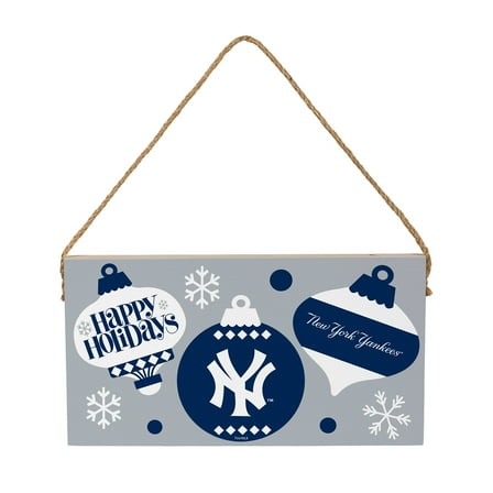 New York Yankees 6" x 11" Holiday Wood Wall Sign
