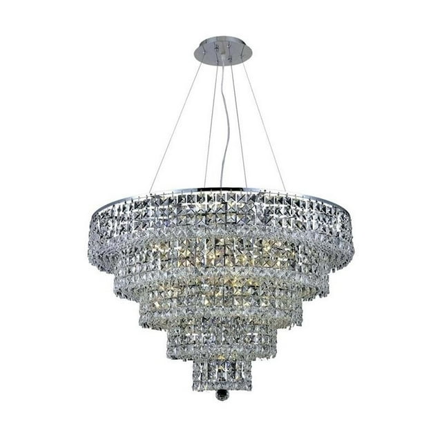 Elegant Lighting Maxime 30" 17 Light Royal Crystal Chandelier