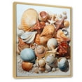 thumbnail image 2 of Designart "Seashell Beauty Beach Photo III" Animals Floater Framed Wall Art Living Room, 2 of 7