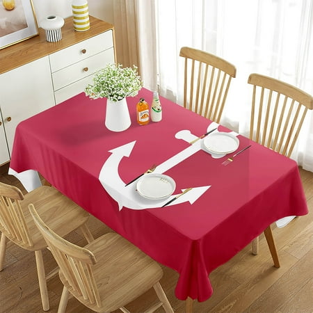 

l Anchor Tablecloth Rectangular Sea Theme r Living Room Dining Kitchen Party Banquet