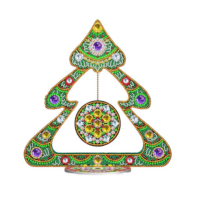 Naiovety Navidad cristal pintura ornamento Festival Navidad Año Nuevo hogar Oficina Hotel decoración diamantes de imitación arte Kits de decoración para fiestas Tipo 1