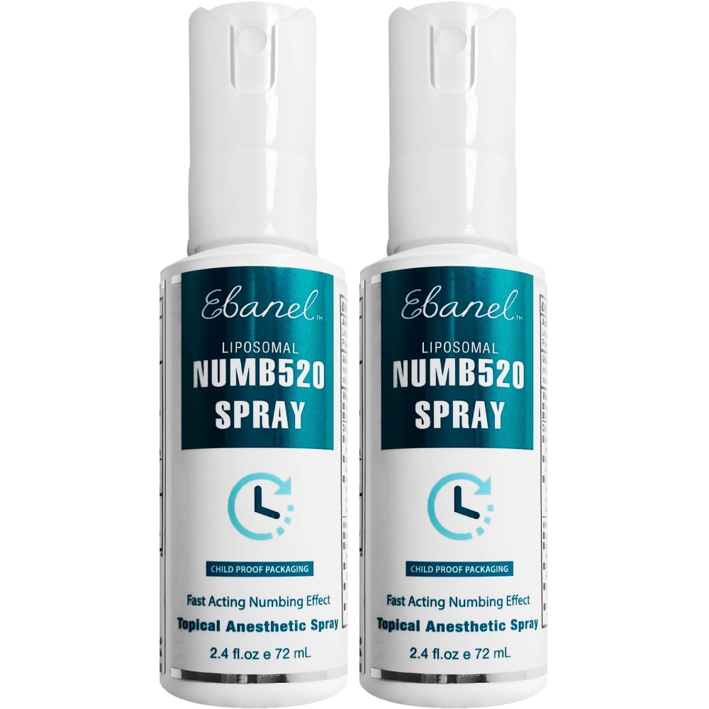 Ebanel 5 Lidocaine Numbing Spray Numb520 Anesthetic Pain Relief 2.4oz