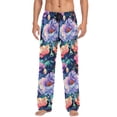 thumbnail image 7 of FORMRS Mens Pajama Pants with Pockets Cotton Sleepwear Lounge Bottoms Sizes S-2XL, Puprle Ethereal Floral Harmony, 7 of 7