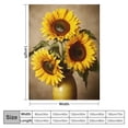 thumbnail image 4 of Chilfamy Sunflowers Throw Blanket for Couch Sofa Bed Office Travel Camping School - All Seasons Flannel Blanket 3 Sizes Excellent Hand Feel Gift 60x80in, 4 of 6