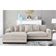 thumbnail image 6 of Luxe Oversized Two-Piece Right Facing Sectional Couches for Living Room - Ivory Corduroy, 102.4-Inch L Shaped with Chaise, 6 of 8