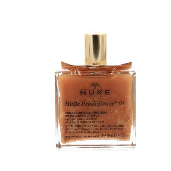 NUXE Huile Prodigieuse Shimmer TSF6 Multi-Purpose Dry Oil - Luxurious Radiant Glow and Hydration for Face, Body & Hair, 1.6 Fl Oz