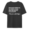 thumbnail image 5 of Graphic Tees for Women T-Shirts Casual Short Sleeve Round Neck Tee with Printed Design for Everyday Wear ( Women's T-Shirts) Black S, 5 of 6