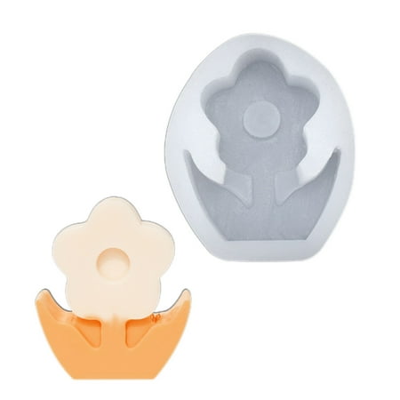 

JULYING Silicone Candle Molds Silicone Soap Molds Silicone Cake Molds Flowers Heart Shape Moulds for DIY Handmade Kitchen Baking