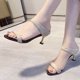 thumbnail image 2 of Amzcrzy Zapatos de mujer,Zapatos de mujer,Zapatillas de mujer, Sandalias elegantes de tacón alto con botones para mujer, de moda y de verano Sandalias Mujer Zapatillas De Casa, 2 of 5