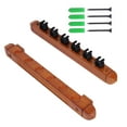 thumbnail image 4 of koolsoo Cue Holder Billiard Cue Wall Racks 6 Cue Clips Accessory with Screws for or Home Brown, 4 of 9