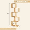 thumbnail image 3 of Gymax 5-Tier S-Shaped Bookcase w/ 5 Open Cubes Geometric Corner Display Shelf, 3 of 9