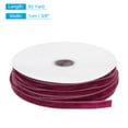 thumbnail image 2 of Uxcell Velvet Ribbon Wrapping 3/8" x 50 Yard Dark Rose Red Single Face Craft Velvet, 2 of 5