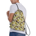 thumbnail image 3 of Kdxio Lilies Flowers Print Drawstring Backpack Bag,Waterproof Draw String Back Sack, Gym Drawstring Bags Swim Bag For Unisex, 3 of 9