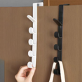 thumbnail image 4 of 1 fila larga de ganchos detrás de la puerta, estante para bolsas, colgador de almacenamiento para dormitorio, estante de almacenamiento montado en la pared, organizador de sombreros, 4 of 4