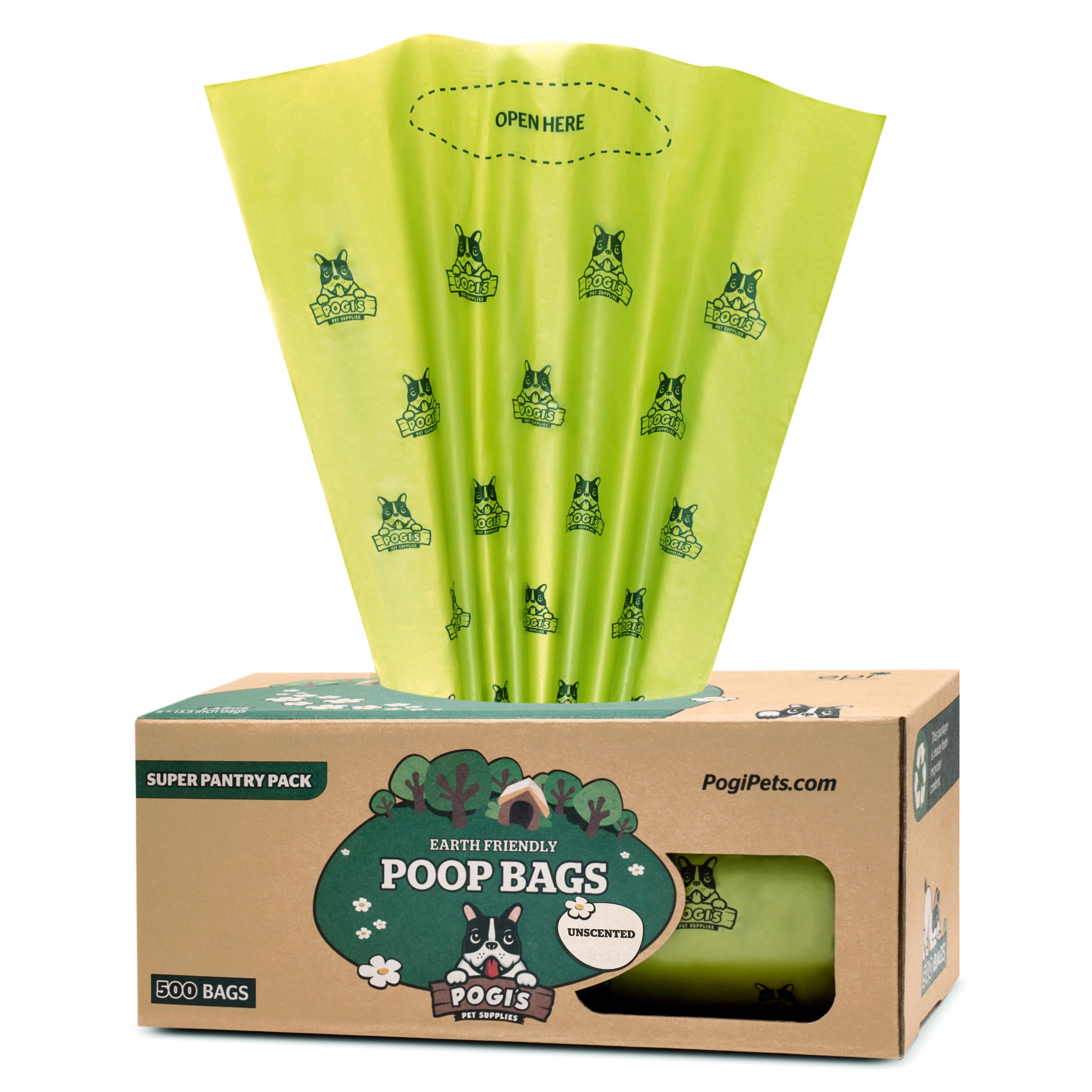 EcoJeannie Biodegradable Dog Poop bags 420 Bags 20X21Rolls +1 Dispenser 