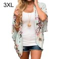 thumbnail image 3 of sweethay Mujeres Imprimir frente abierto Mangas 3/4 Ropa de playa Cubrir Prendas para la parte del cuerpo TYPE6 3XL, 3 of 4