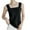 Black, variant on fatyb Women's Square Neck Tank Tops Sleeveless Casual Blouses Plain Summer Basic Tee Shirts for Women