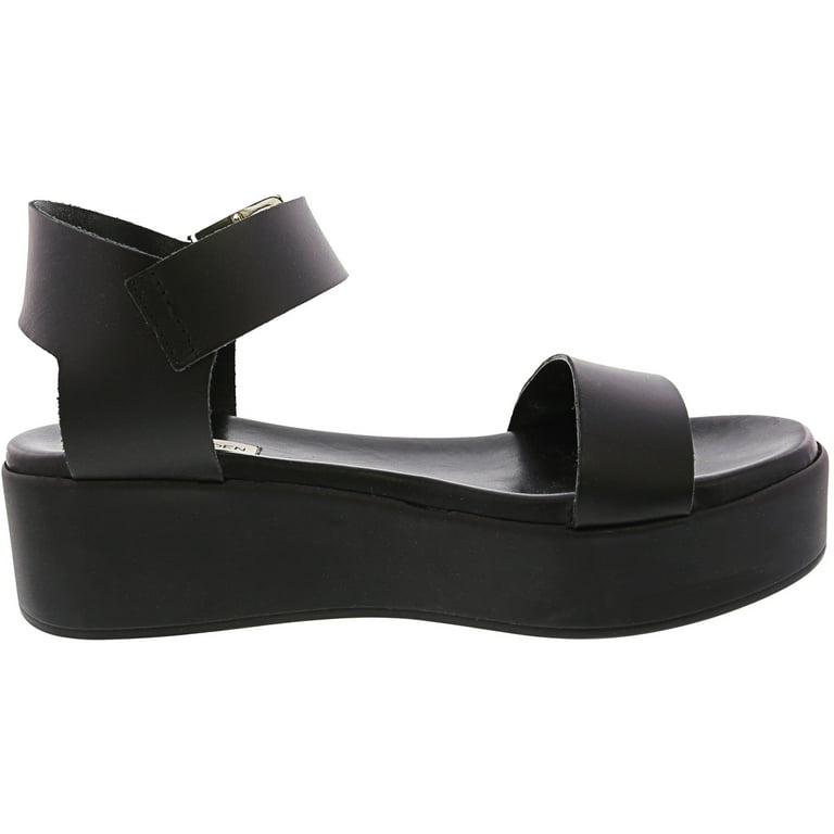 Steve Madden Women s Recover Leather Black Ankle High Sandal 8M Walmart