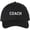 Black With White Text, variant on COACH Baseball Hat | Embroidered Coaches Uniform Head or Assistant Coach Sports Team Cap for Men & Women (BlackWithGoldText)