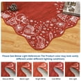thumbnail image 7 of FairOnly Red 3'x5'Minimalist Area Rug with Scalloped Border Machine Washable Non Slip Non Shedding Low Pile Festive Rug for Living Room Bedroom, 7 of 7