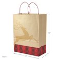 thumbnail image 2 of Image Arts Gold Deer on Kraft Paper Large Christmas Gift Bag, 13", 2 of 2