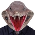 thumbnail image 3 of Cubierta de cara de serpiente aterradora para Halloween, cubierta de látex de terror para cabeza de Animal, accesorios de Cosplay para fiesta de Halloween, decoraciones para Bar, regalos, 3 of 10