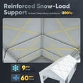 thumbnail image 6 of Quictent 13x25 ft Heavy Duty Carports with Side Zipper Doors & Snowproof Steel Cables & Ventilated Windows, Waterproof Storage Shelter for Outdoor Equipment, White, 6 of 9