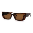 thumbnail image 3 of Womens Retro Mod Square Cat Eye Thick Plastic Sunglasses Tortoise Brown, 3 of 4