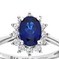 thumbnail image 3 of 9ct White Gold Jewelco London 1/4ct Diamond Oval Sapphire Royal Oval Ring 10mm, 3 of 8