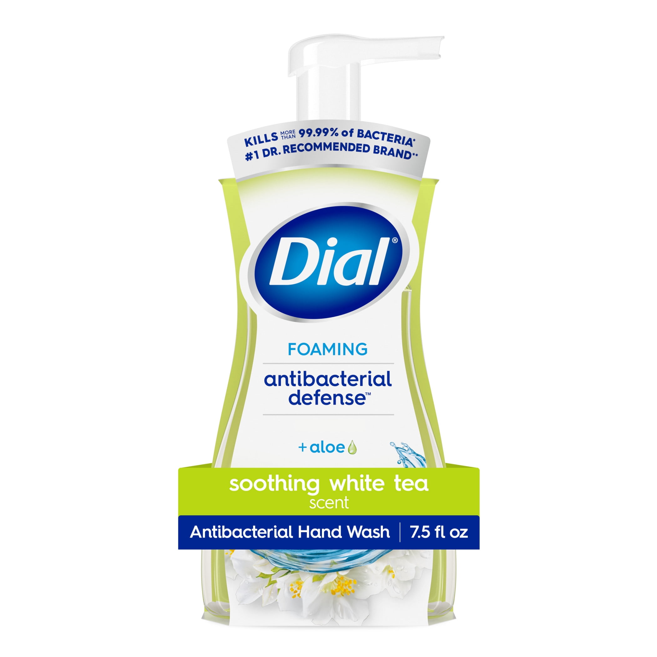 (2 pack) Dial Antibacterial Defense Soothing White Tea Scent Foaming Hand Soap, 7.5 fl oz