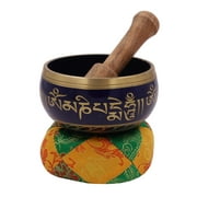 Tibetan Meditation Om Mani Padme Hum Singing Bowl Set (Purple)