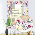 thumbnail image 3 of DESIGN ART Designart 'Multicolor Floral Pattern' Mid-Century Mirror - Printed Wall Mirror 27.6 in. wide x 39.4 in. high, 3 of 4
