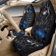 thumbnail image 3 of Xixirimido Breathable Car Seat Cover Set of 5 PU Leather Front Seats with Seat Belt & Console Covers Universal Fit Automotive Accessories, American Flag & Wolves, 3 of 8