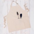 thumbnail image 1 of 100% Canvas Cotton Adjustable Apron Bib with Twin Pocket | Natural | For Cooking Kitchen BBQ Chef Crafts | 26" x 31" Large Size - 6 Colors Available, 1 of 3