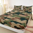 thumbnail image 3 of Homewish Geometric Camo Boy 4pcs Bed Sheets,Black Green King Sheets,Abstract Camouflage Super Cozy Sheet Set,Microfiber Bedroom Decor, 3 of 7