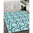 thumbnail image 3 of Ahgly Company Machine Washable Indoor Square Transitional Deep-Sea Green Area Rugs, 5' Square, 3 of 7