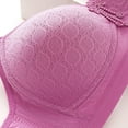thumbnail image 7 of YWDJ Bras for Women Plus Size Bras Wireless Sleep Bras Adjustable Straps Half Cup Push up Wrap Comfy Bras Padded Plus Size Comfortable Bras Lounge Bras Purple M, 7 of 7