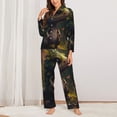 thumbnail image 2 of Sikiie Cute Leaf Animal Women's Long-Sleeve Shirt and Full-Length Bottom Pajama Set (s-xxl)-Large, 2 of 7